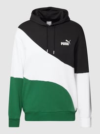 Hoodie in colour-blocking-design, model 'PUMA POWER Cat' van PUMA PERFORMANCE Groen - 4
