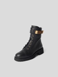 Schnürboots mit Label-Detail von Giuseppe Zanotti Grau / Schwarz - 39
