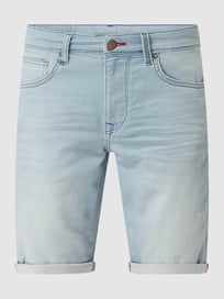 Jeansbermudas mit Stretch-Anteil Modell 'Jackson' von Petrol Blau / Türkis - 6