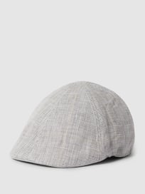 Platte pet met fijn motief, model 'Schieber' van Müller Headwear Grijs / zwart - 11