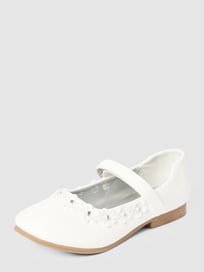 Ballerinas mit Zier-Applikation von Happy Girls Weiß - 3