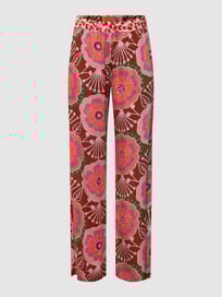 Stoffhose mit Allover-Muster von Milano Italy Braun - 26