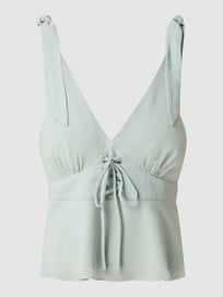 PAMELA X NA-KD REBORN Crop Top aus Chiffon  von NA-KD Grün - 29