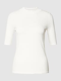 Gebreide pullover met opstaande kraag van comma Wit - 23