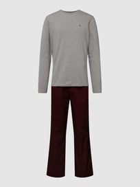 Pyjama met logo in band van Tommy Hilfiger Rood - 36