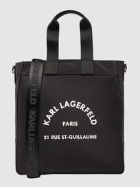 Tote Bag mit gummiertem Logo von Karl Lagerfeld Grau / Schwarz - 20
