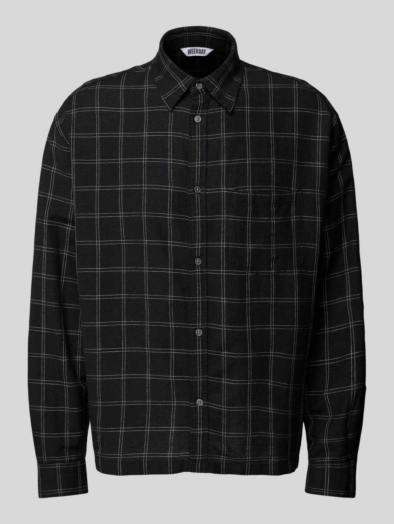 Oversized Freizeithemd aus Viskose-Baumwoll-Mix mit Leinen-Anteil von Weekday - 10