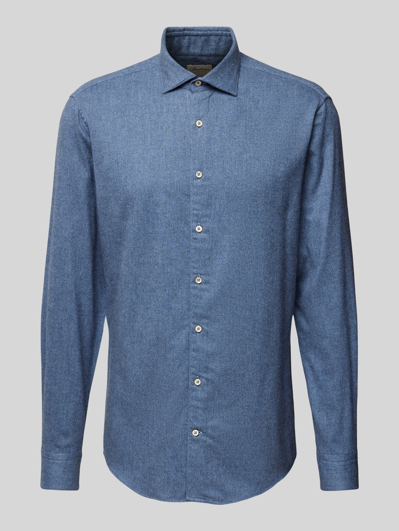 Slim Fit Business-Hemd mit Haifischkragen von Stenstroms - 11