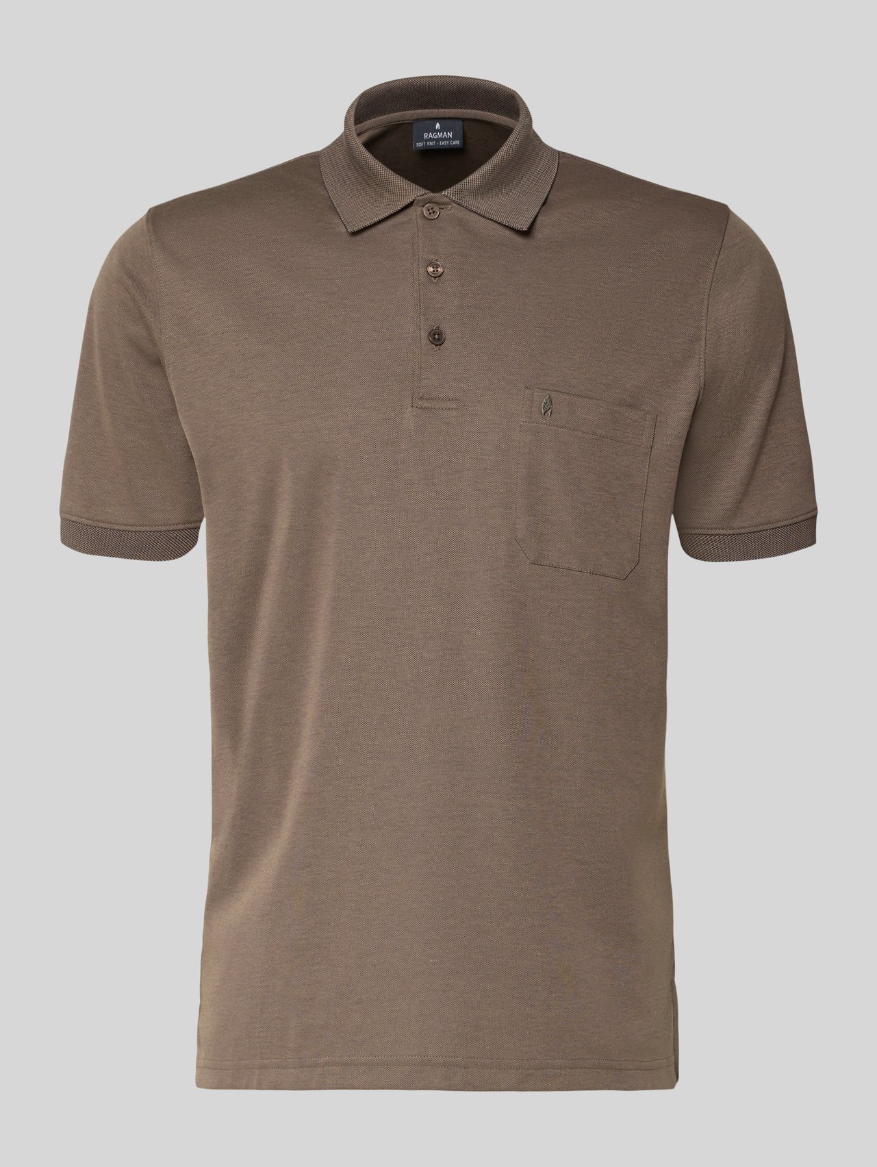 Regular Fit Poloshirt mit Brusttasche von RAGMAN Beige - 5