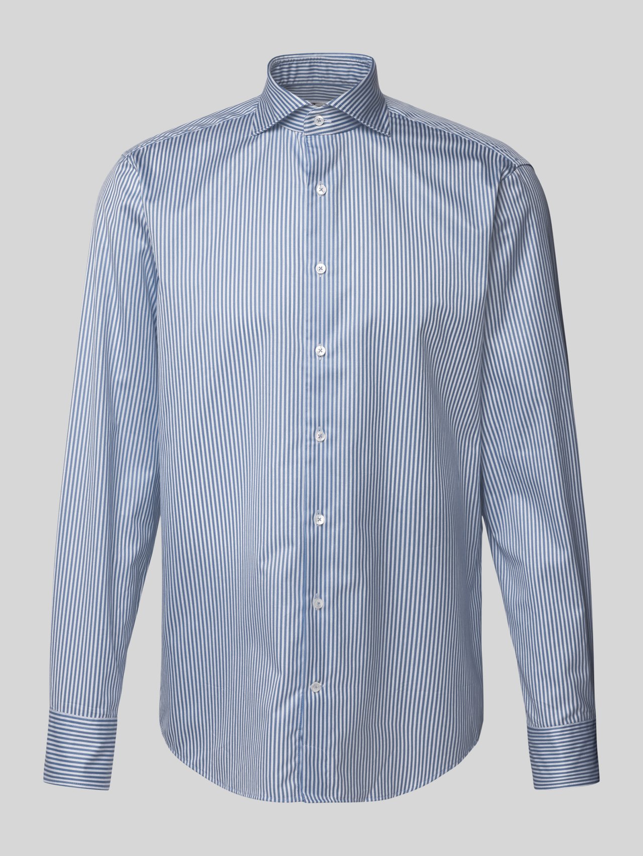 Slim Fit Business-Hemd mit Haifischkragen von Stenstroms - 3