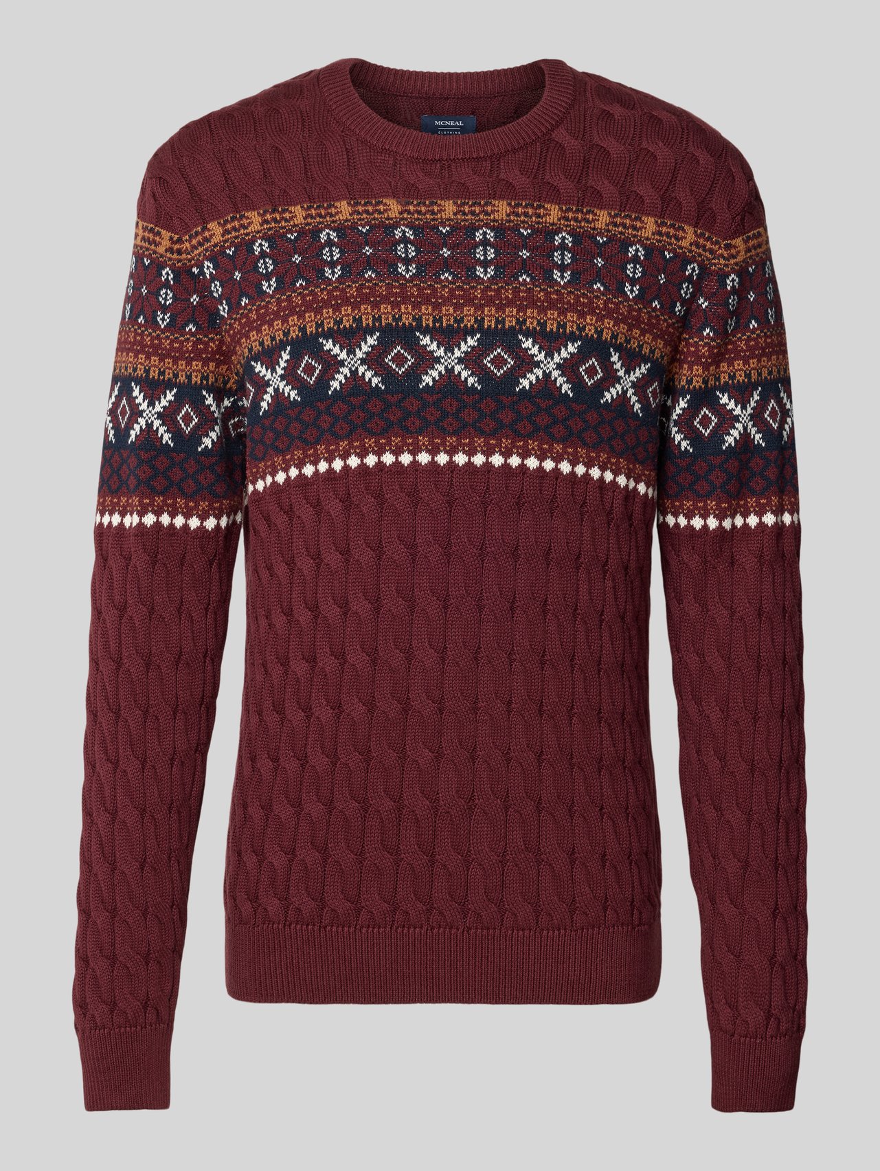 Strickpullover mit gerippten Abschlüssen von MCNEAL Bordeaux - 43