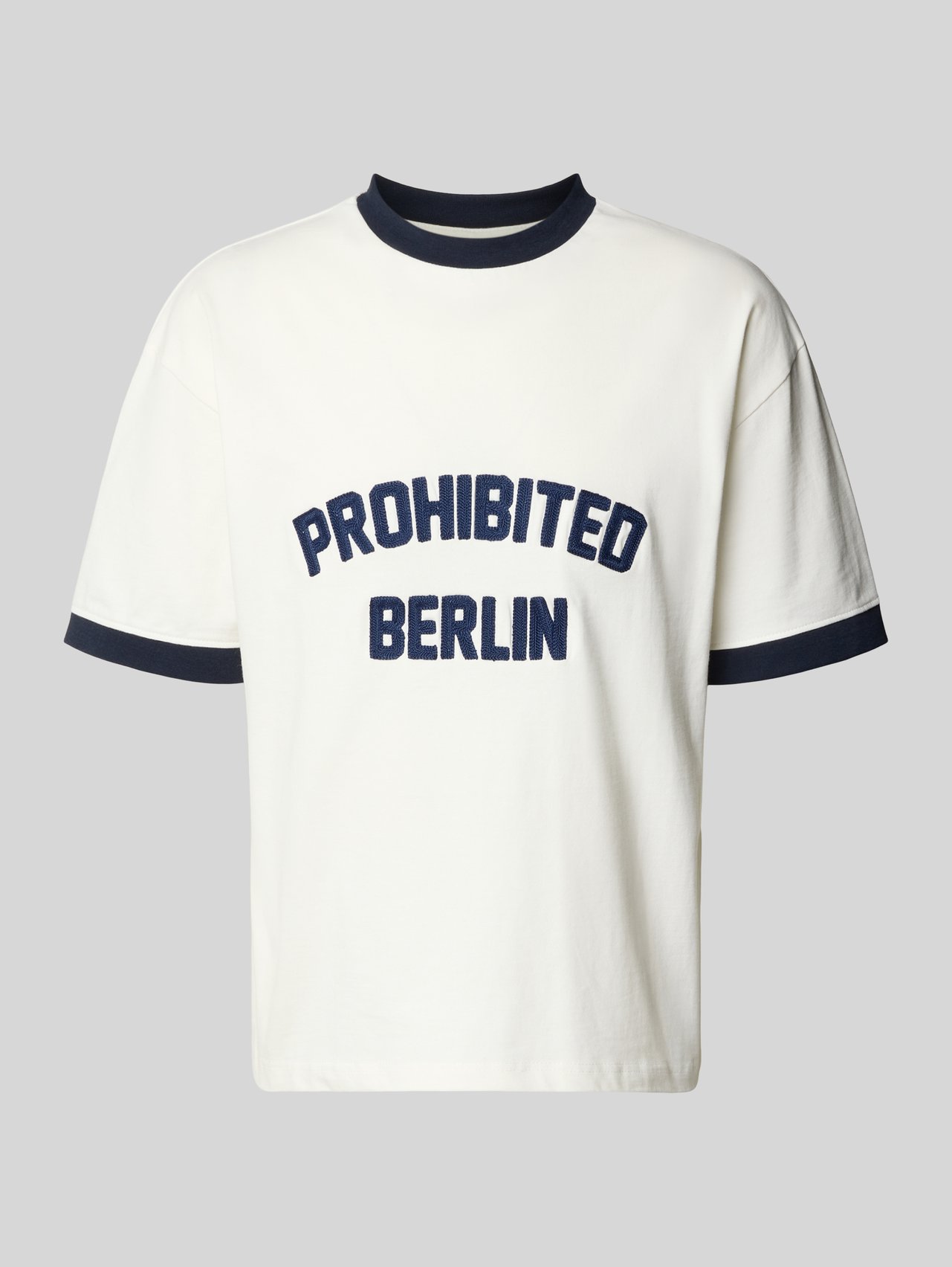 T-Shirt mit Label-Stitching Modell 'Rush' von PROHIBITED - 1