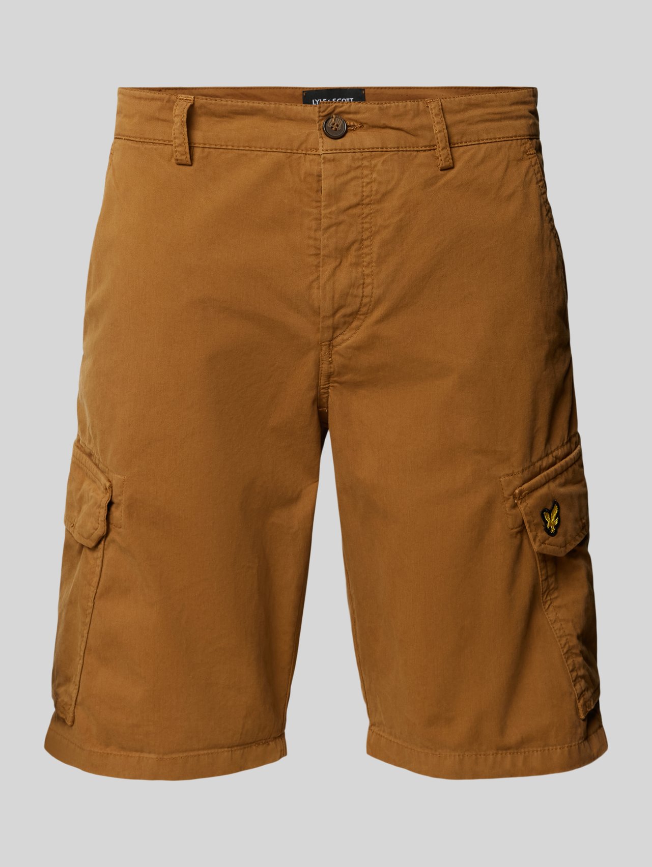 Regular FIt Cargoshorts mit Logo-Stitching Modell 'WEMBLEY' von Lyle & Scott Beige - 9