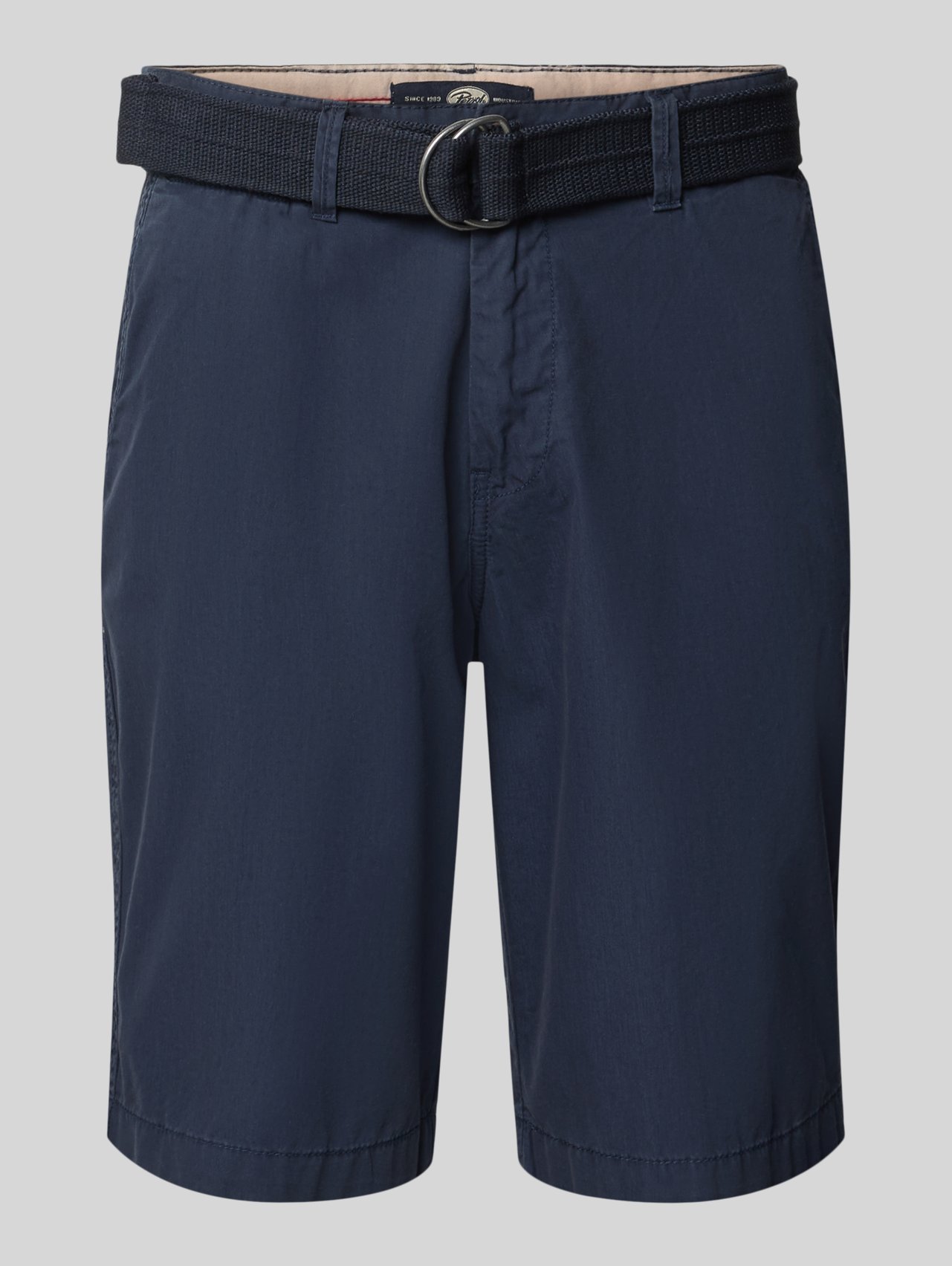 Regular Fit Chino Shorts mit Gürtel und Eingrifftaschen von Petrol - 3
