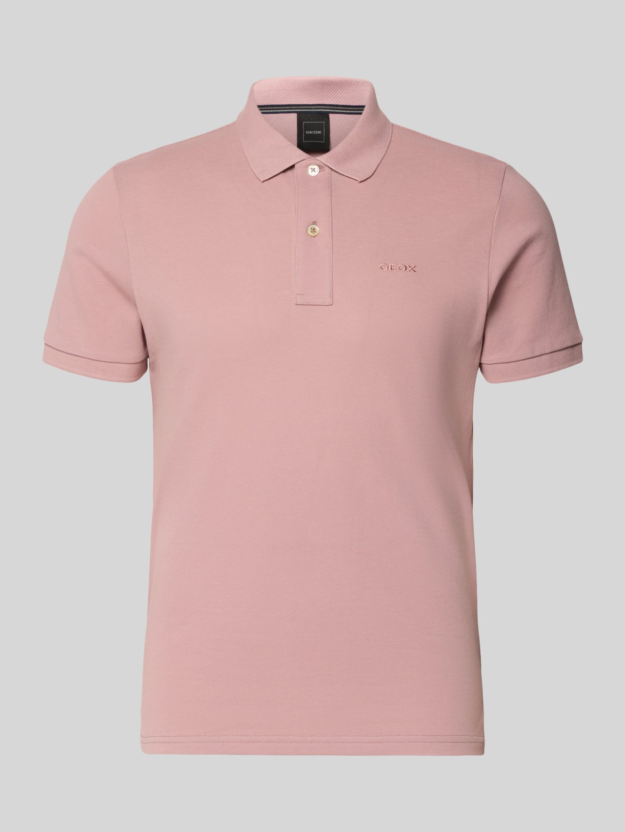 Slim Fit Poloshirt mit Logo-Stitching von Geox Pink - 4