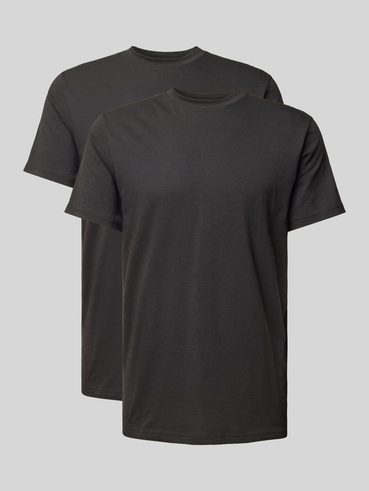 T-Shirt mit geripptem Rundhalsausschnitt im 2er-Pack von RAGMAN - 3